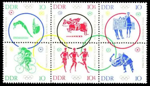 DDR ZUSAMMENDRUCK Nr 6B 1039-1044 postfrisch 6er-BLOC SFA2C3E