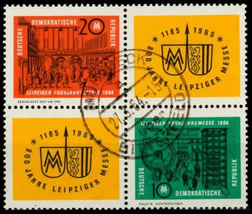 DDR ZUSAMMENDRUCK Nr 1012VB1-1013VB1 zentrisch gestempelt VI 8D53BA