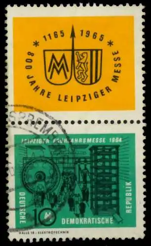 DDR ZUSAMMENDRUCK Nr SZd44 gestempelt SENKR PAAR 8D53F2