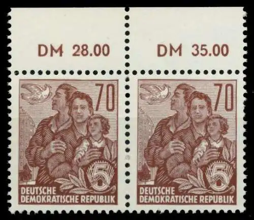 DDR DS 5-JAHRPLAN Nr 585B postfrisch WAAGR PAAR ORA 8D77CE