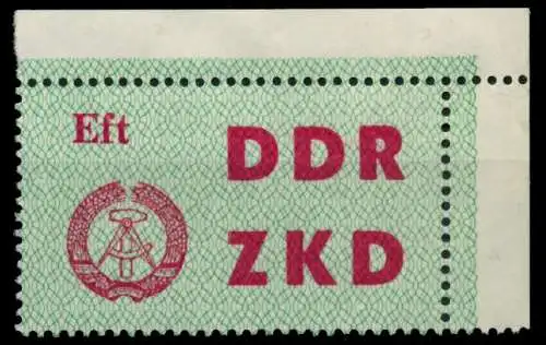 DDR DIENST LAUFKONTROLLZETTEL Nr 4 BRIEF EF ECK 8D7942