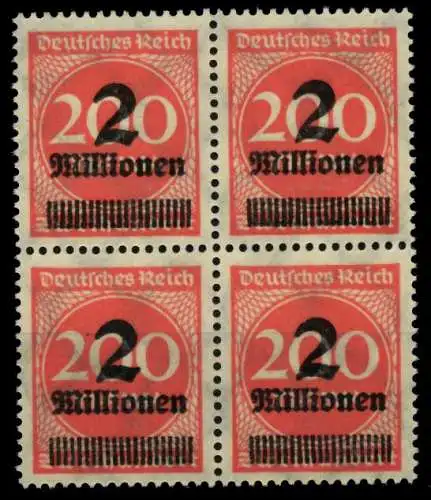 D-REICH INFLA Nr 309APa postfrisch VIERERBLOCK 8DBE1A