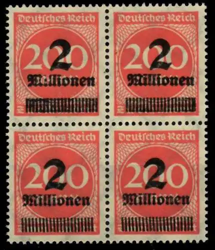 D-REICH INFLA Nr 309APa postfrisch VIERERBLOCK 8DBE0A