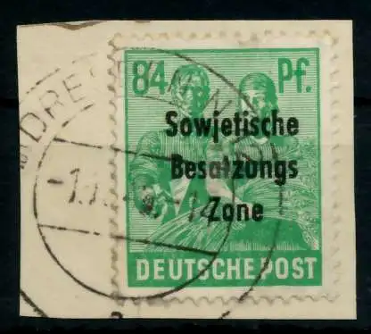 SBZ ALLG. AUSGABEN Nr 197 zentrisch gestempelt Briefst³ck 8E0E6A