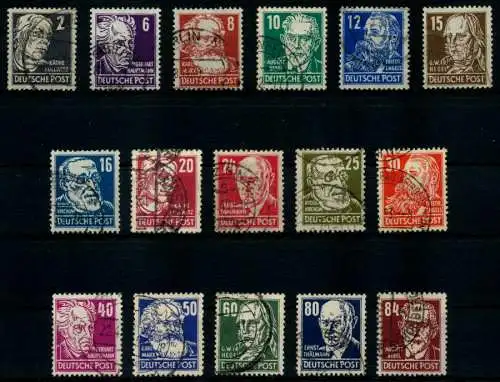 SBZ ALLG. AUSGABEN Nr 212-227 gestempelt 8E1052