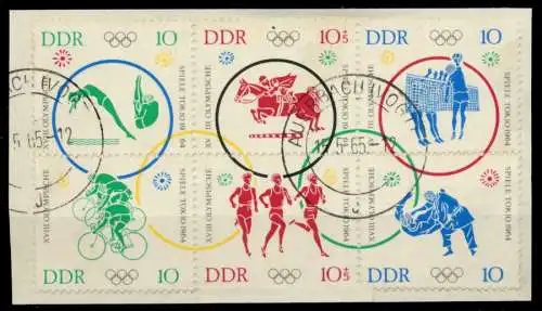 DDR ZUSAMMENDRUCK Nr 6B 1039-1044 zentrisch gestempelt 6er 8EF2EA