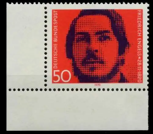 BRD 1970 Nr 657 postfrisch ECKE-ULI 8EF6D2