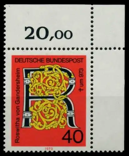 BRD 1973 Nr 770 postfrisch ECKE-ORE 8EF70E