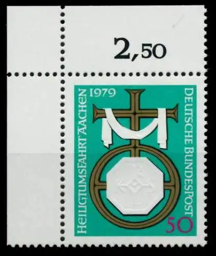BRD 1979 Nr 1017 postfrisch ECKE-OLI 8EF786