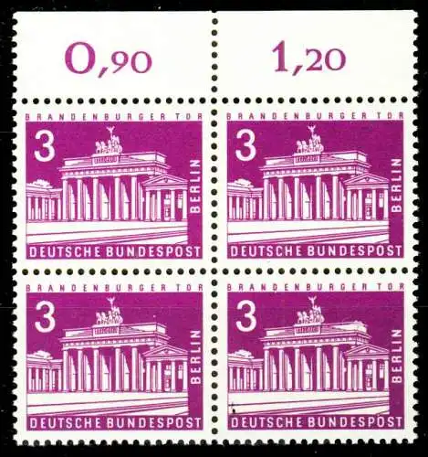 BERLIN DS BAUTEN 2 Nr 231 postfrisch VIERERBLOCK ORA 20E11A
