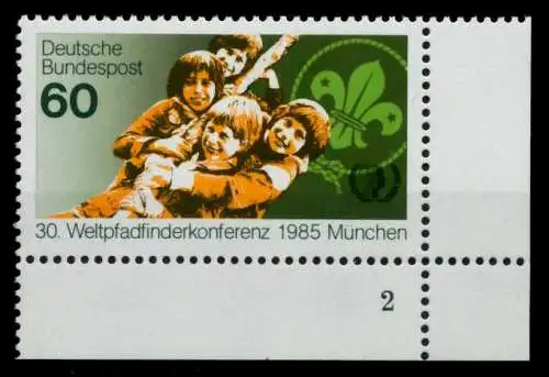 BRD 1985 Nr 1254 postfrisch FORMNUMMER 2 8F7876