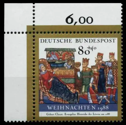BRD 1988 Nr 1396 postfrisch ECKE-OLI 8F79B2