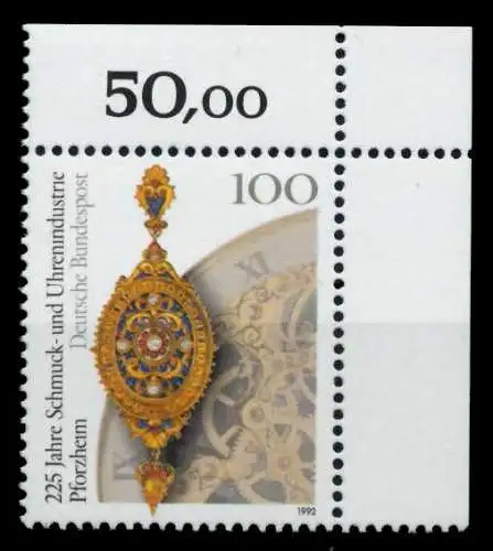 BRD 1992 Nr 1628 postfrisch ECKE-ORE 8F7D1A