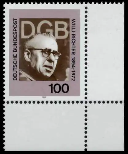 BRD BUND 1994 Nr 1753 postfrisch ECKE-URE 8F7F22