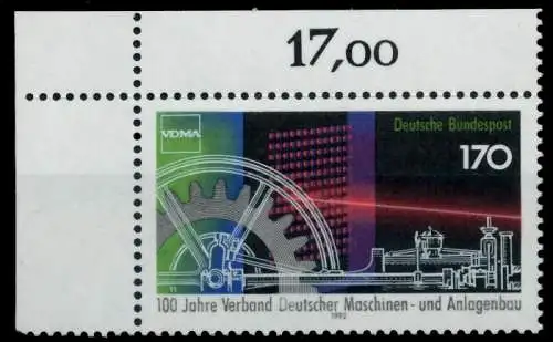 BRD 1992 Nr 1636 postfrisch ECKE-OLI 8FB802