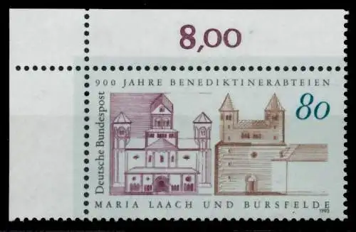 BRD 1993 Nr 1671 postfrisch ECKE-OLI 8FBA42