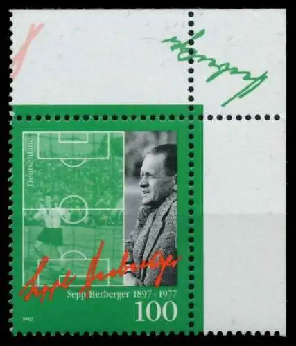BRD 1997 Nr 1896 postfrisch ECKE-ORE 8FBE26