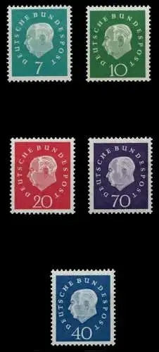 BRD DS HEUSS 3 Nr 302-306 postfrisch 8FFFDE