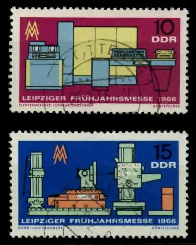 DDR 1966 Nr 1159-1160 gestempelt 904D46