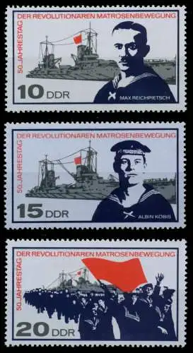 DDR 1967 Nr 1308-1310 postfrisch SFE7396