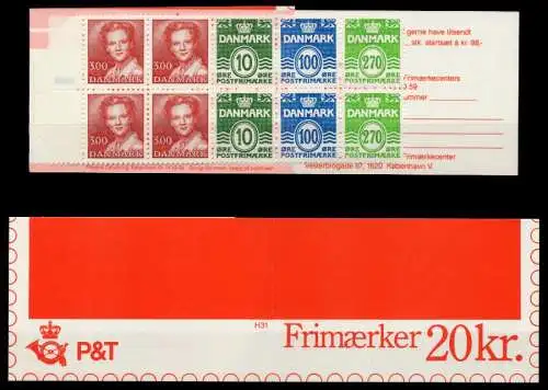 DÄNEMARK MARKENHEFT Nr MH 38 postfrisch S02D5E2