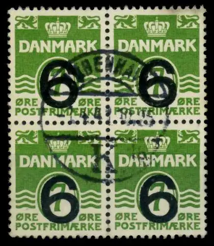 DÄNEMARK Nr 253 zentrisch gestempelt VIERERBLOCK 90E106