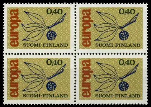 FINNLAND 1965 Nr 608 postfrisch VIERERBLOCK S033596