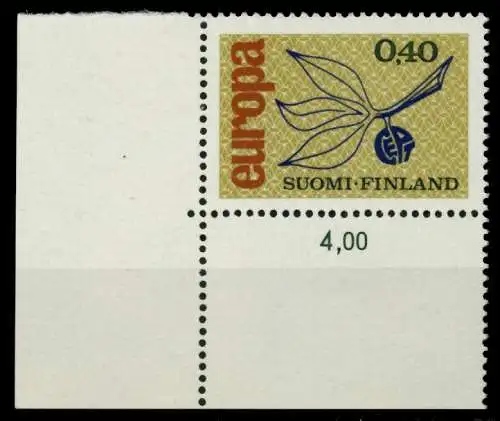 FINNLAND 1965 Nr 608 postfrisch ECKE-ULI 911756