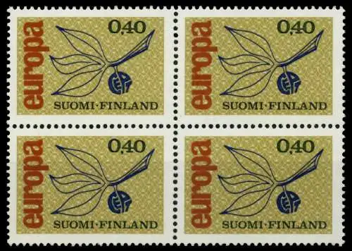FINNLAND 1965 Nr 608 postfrisch VIERERBLOCK S033586