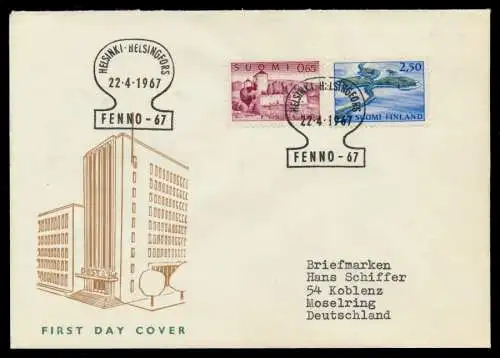 FINNLAND Nr 621-622 BRIEF FDC 91188E