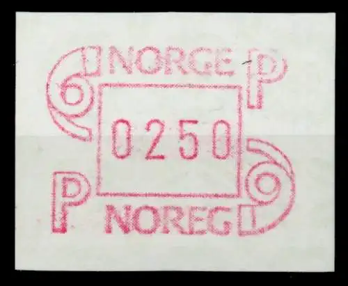 NORWEGEN ATM Nr ATM3-250 postfrisch 911B5A