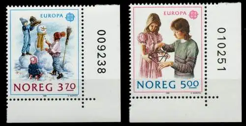 NORWEGEN 1989 Nr 1019-1020 postfrisch ECKE-URE 915DBA
