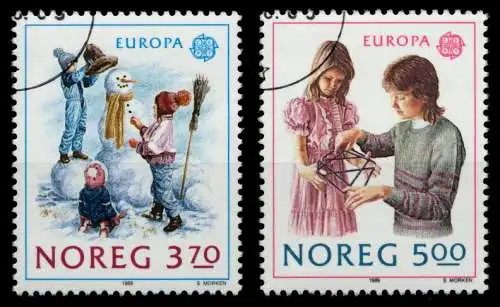 NORWEGEN 1989 Nr 1019-1020 gestempelt 915E7E