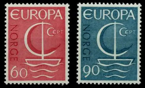 NORWEGEN 1966 Nr 547-548 postfrisch S034F06