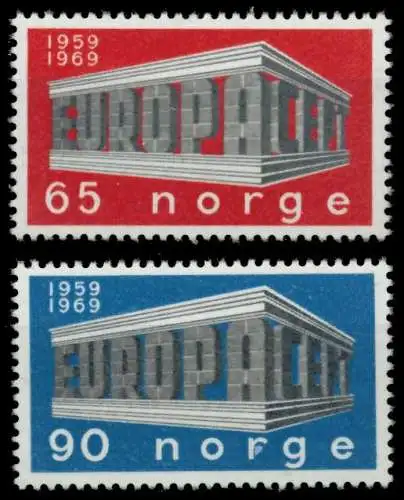 NORWEGEN 1969 Nr 583-584 postfrisch S036376