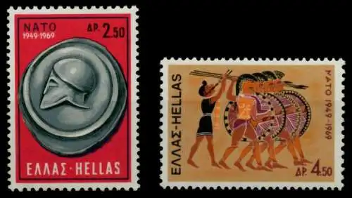 GRIECHENLAND 1969 Nr 1002-1003 postfrisch 91E4AE