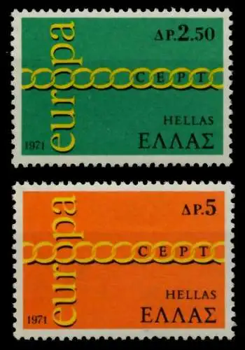 GRIECHENLAND 1971 Nr 1074-1075 postfrisch 91E4CE