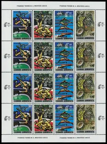 GRIECHENLAND Nr 1717KB-1720KB postfrisch KLEINBG S038B5E