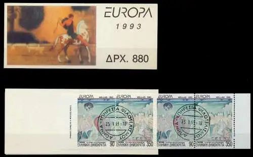 GRIECHENLAND MARKENHEFT Nr MH 16 zentrisch gestempelt S038C7A