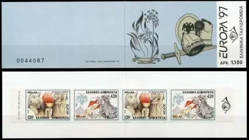 GRIECHENLAND MARKENHEFT Nr MH 20 postfrisch 91E6DE