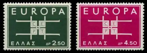 GRIECHENLAND 1963 Nr 821-822 postfrisch 91E7EA