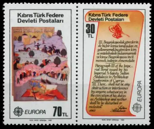 TÜRKISCH-ZYPERN Nr 114+115 postfrisch WAAGR PAAR 91EA46