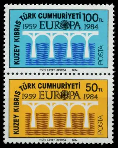 TÜRKISCH-ZYPERN ZUSAMMENDRUCKE Nr 142+143 postfrisch SE 922642