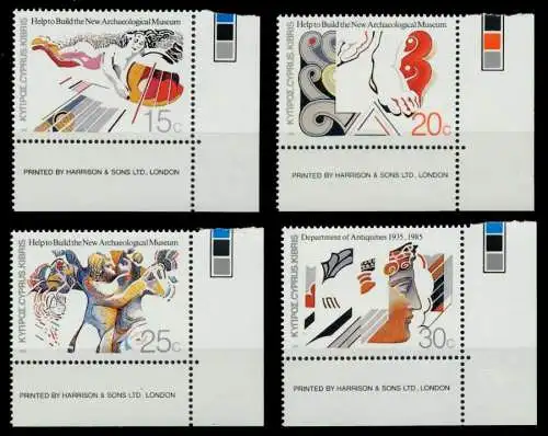 ZYPERN Nr 651-654 postfrisch ECKE-URE 9226B6