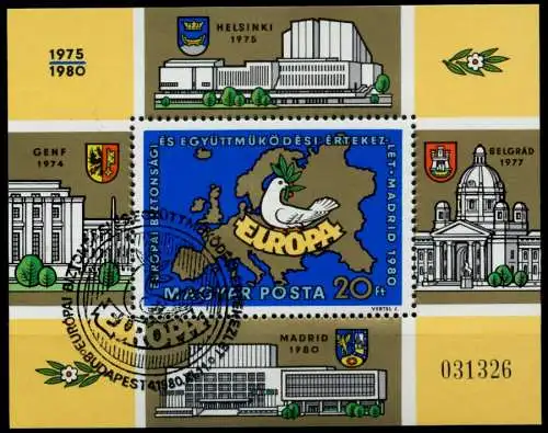 UNGARN Block 147A zentrisch gestempelt S03B406