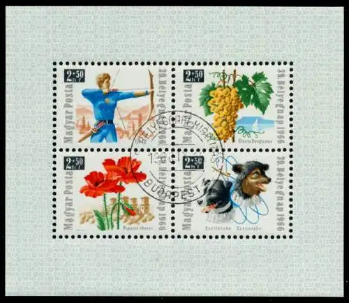 UNGARN Block 55A zentrisch gestempelt 9228B2