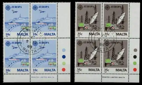 MALTA Nr 794-795 gestempelt VIERERBLOCK ECKE-URE 925362