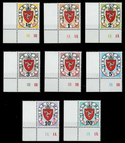 INSEL-MAN PORTOMARKEN Nr 1I-8I postfrisch ECKE-ULI 9253FA