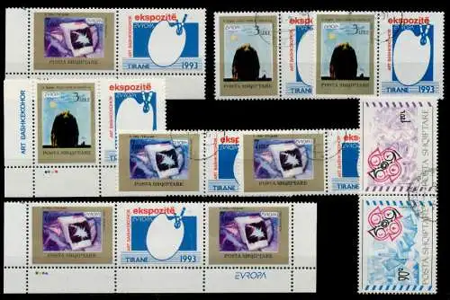 ALBANIEN Kleines Lot wie abgebildet postfrisch gestempelt 92593E
