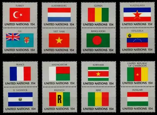 UNO NEW YORK Nr 348SP-363SP postfrisch SENKR PAAR 92A49E